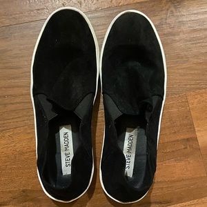 Black Steve Madden Slip on Sneakers